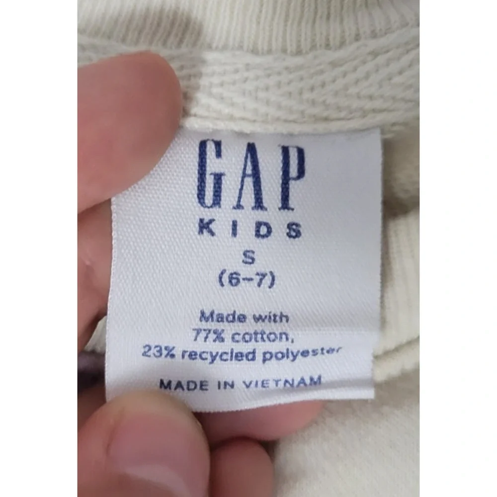 Vintage Gap Kids Girls S 6-7 Floral Sweatshirt Made USA 90s Abstract Colorful